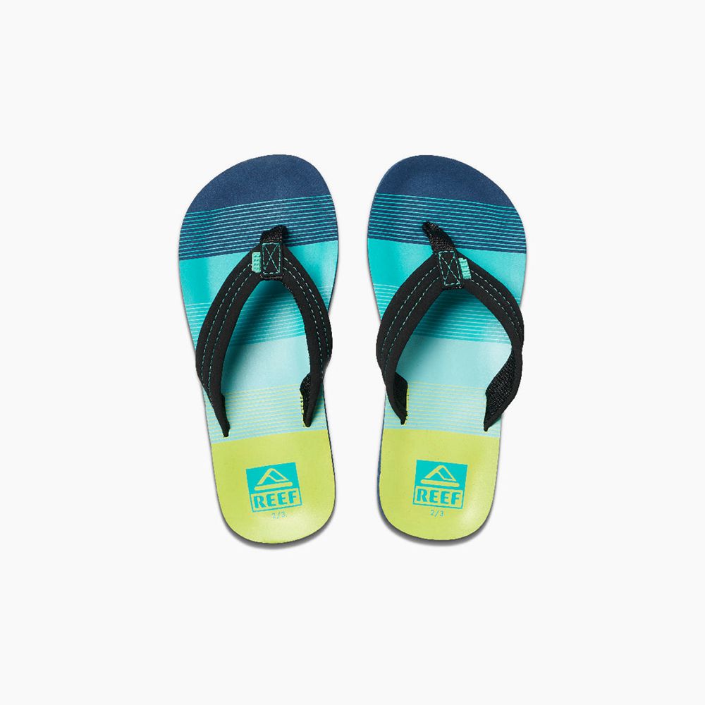 Reef Boy's Ahi - Flip Flops Turquoise/Green | 84190-MQHI
